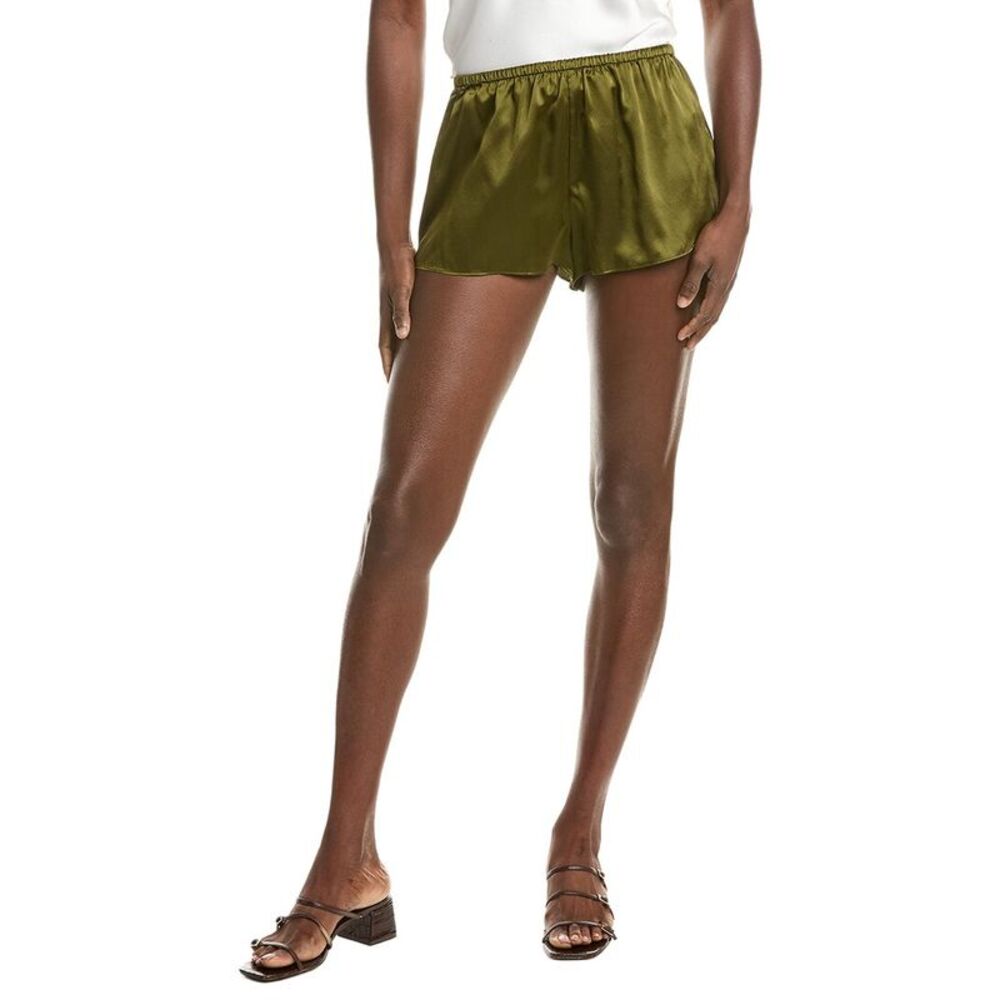 Reveriee Womens  Silk Short, Green